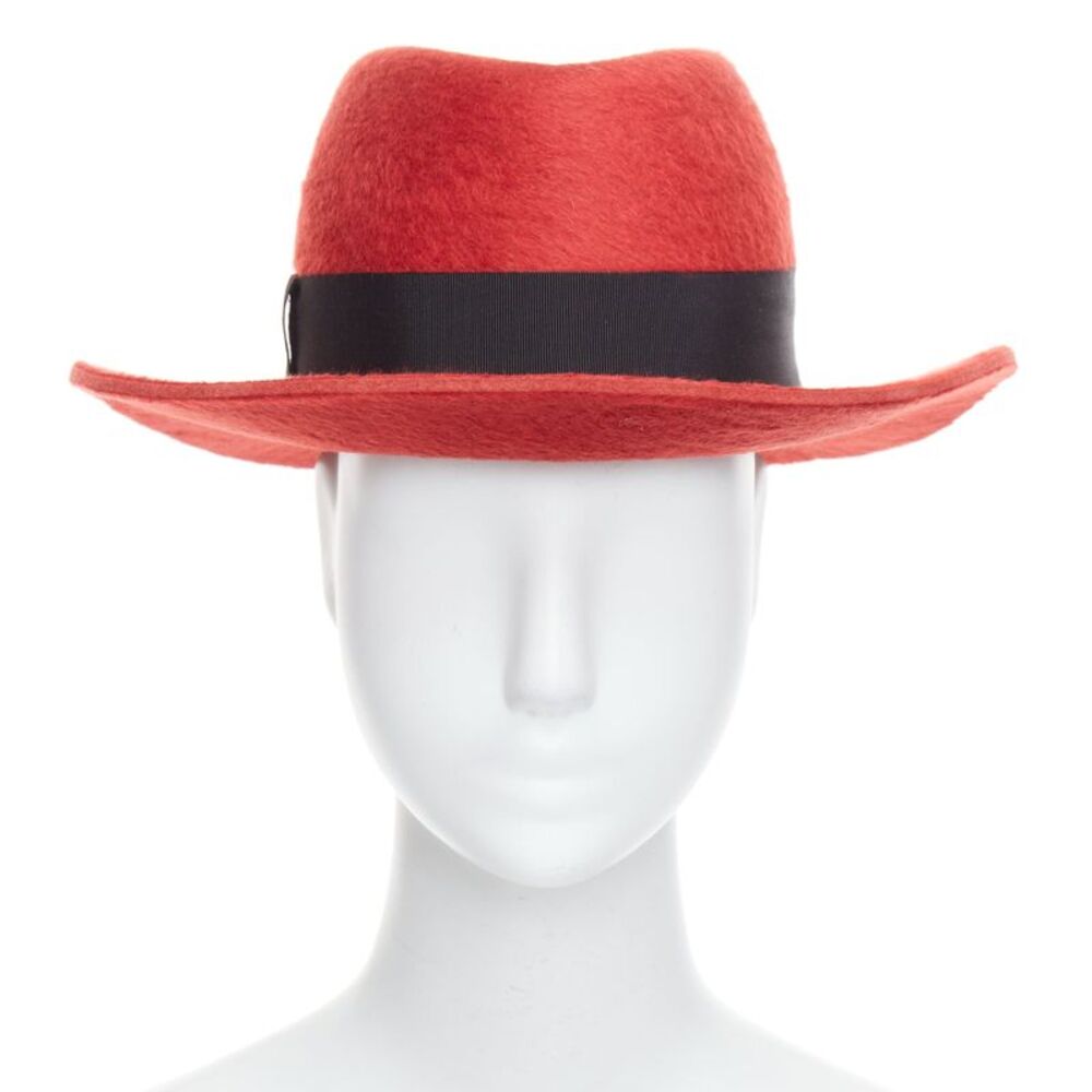 Saint Laurent Rabbit Felt Fedora Hat
